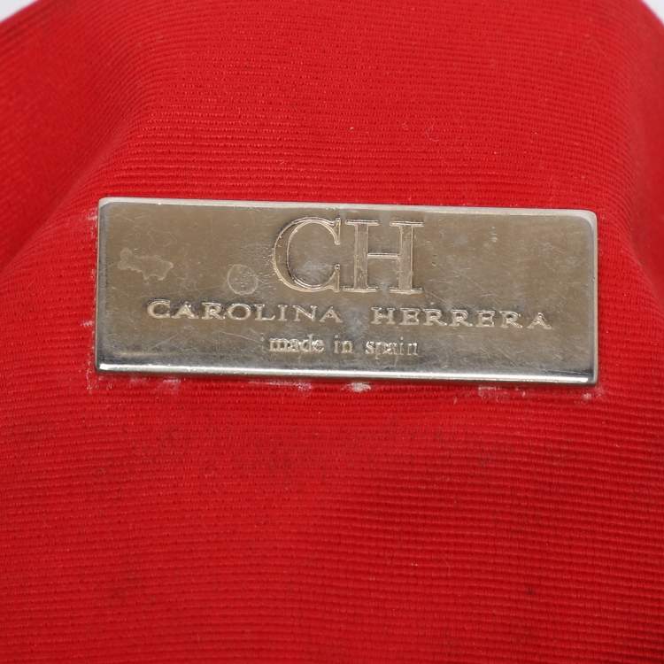 Pre Owned CH Carolina Herrera Black Leather Maria Crossbody Bag