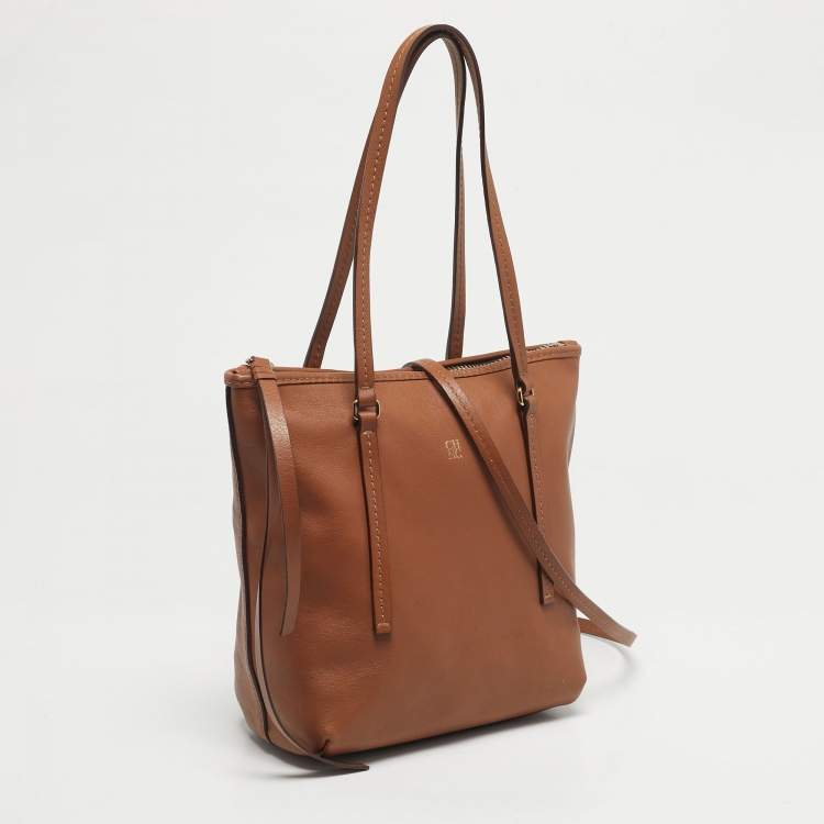 مملوكة مسبقًا CH Carolina Herrera Brown Leather Tote