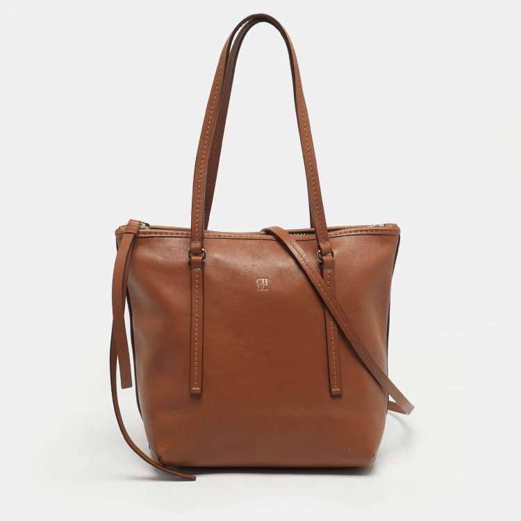 مملوكة مسبقًا CH Carolina Herrera Brown Leather Tote