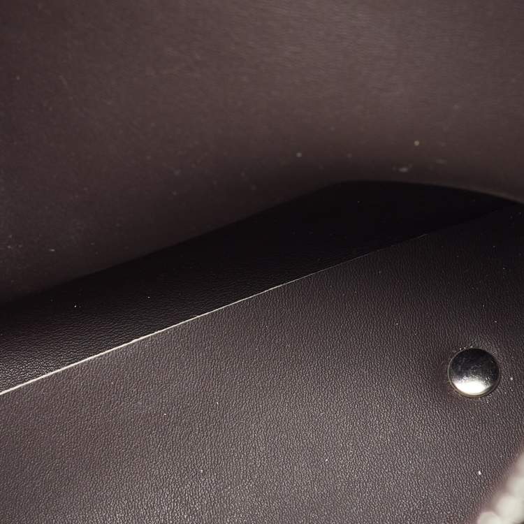 Pre Owned CH Carolina Herrera Beige/Red Monogram Coated Canvas and Leather Matryoshka Padlock Bag