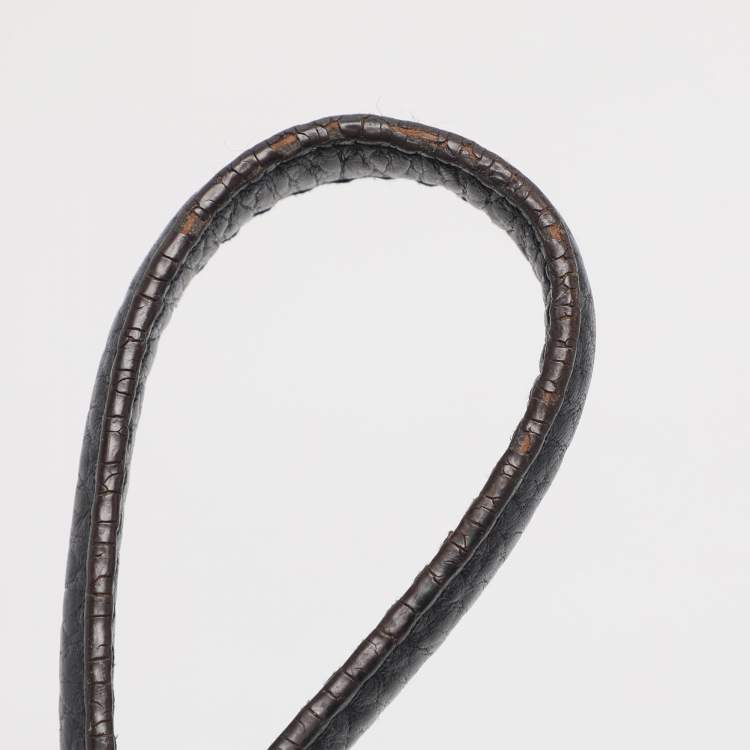 Pre Owned CH Carolina Herrera Navy Blue Leather Maria Shoulder Bag