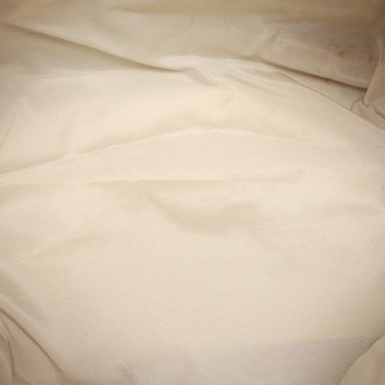 Pre Owned CH Carolina Herrera Red Monogram Embossed Leather Chain Handle Tote