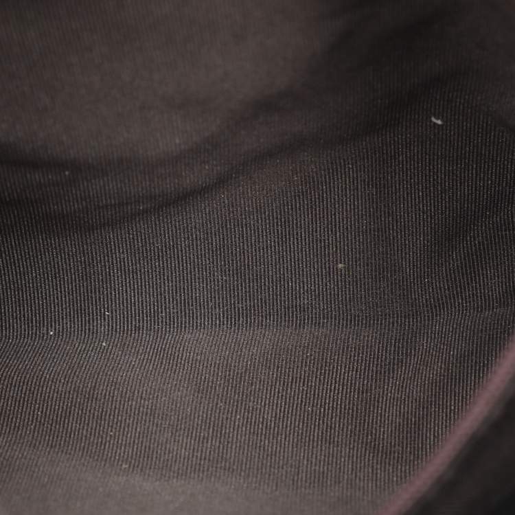 Pre Owned CH Carolina Herrera Purple Monogram Embossed Leather Audrey Shoulder Bag