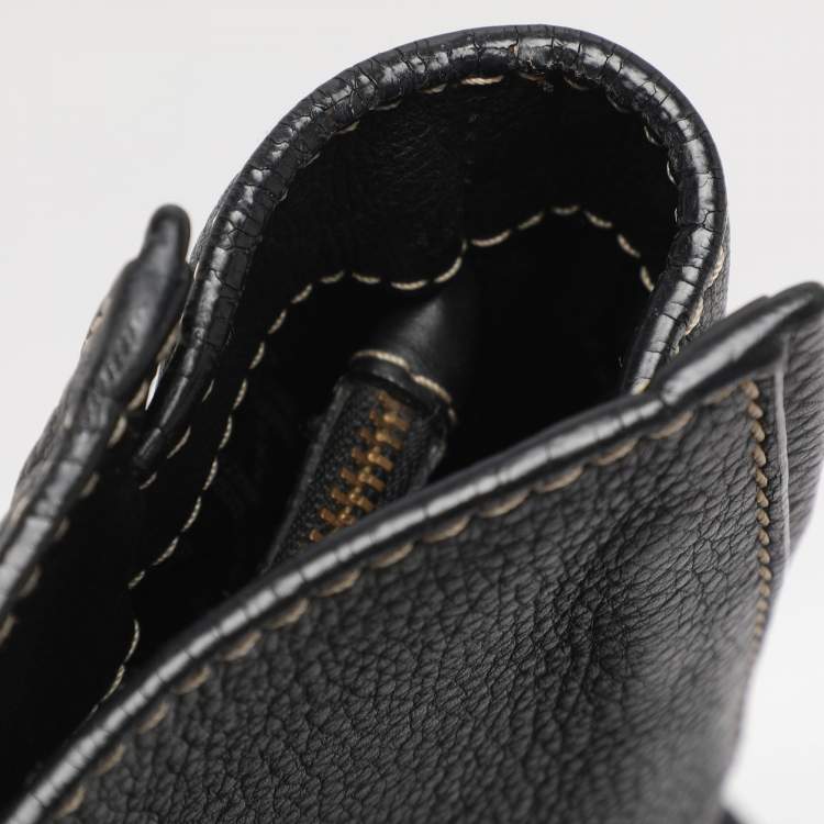 Pre Owned CH Carolina Herrera Black Leather Tote