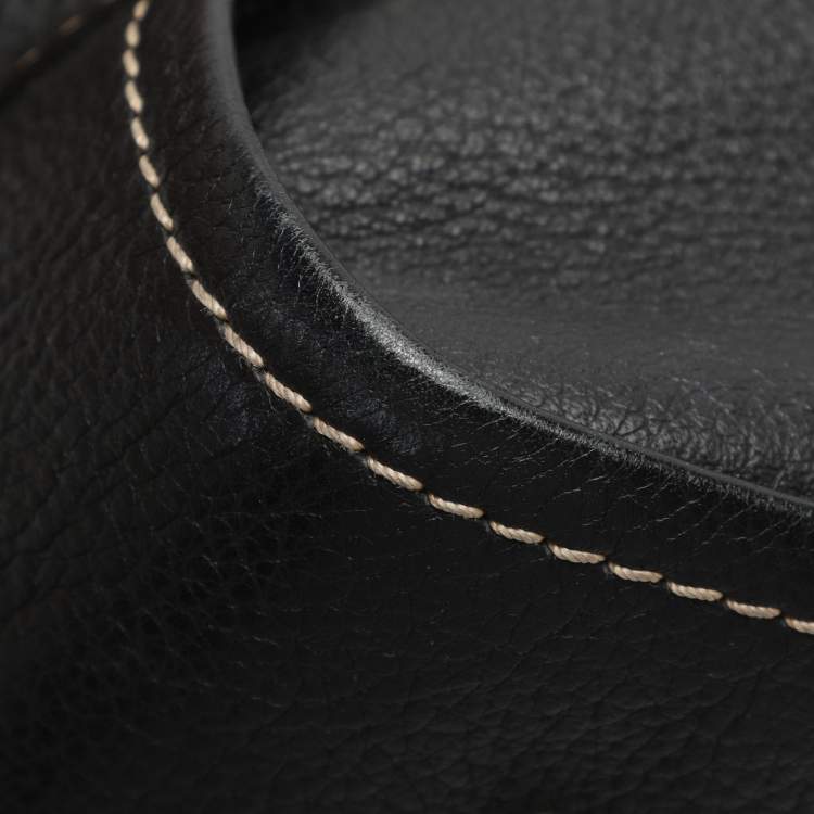 Pre Owned CH Carolina Herrera Black Leather Tote