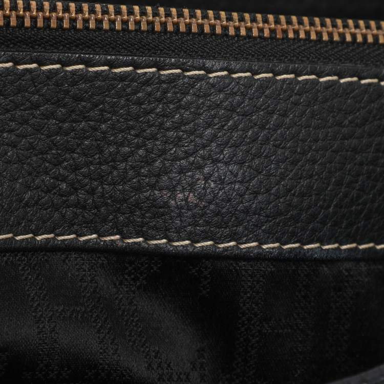 Pre Owned CH Carolina Herrera Black Leather Tote