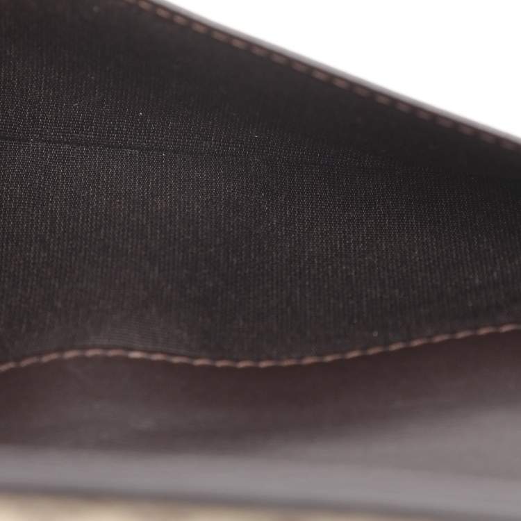 مملوكة مسبقًا CH Carolina Herrera Beige/Red Canvas and Leather Continental Wallet