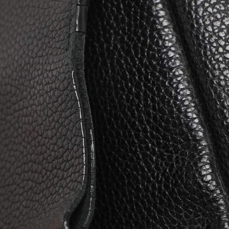 Pre Owned CH Carolina Herrera Minuetto Small Black Leather Top Handle Bag