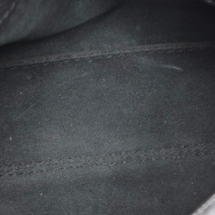 Pre Owned CH Carolina Herrera Minuetto Small Black Leather Top Handle Bag