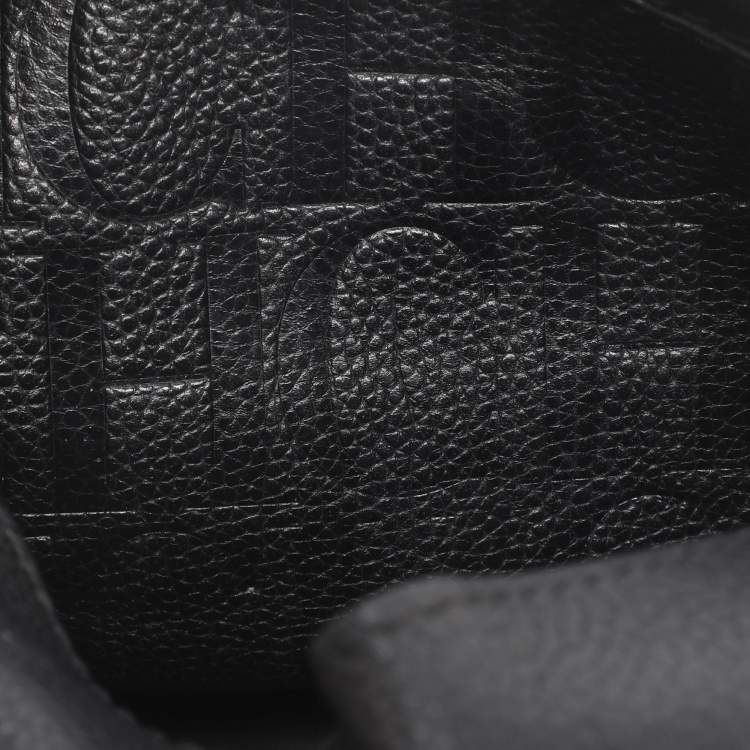 Pre Owned CH Carolina Herrera Minuetto Small Black Leather Top Handle Bag