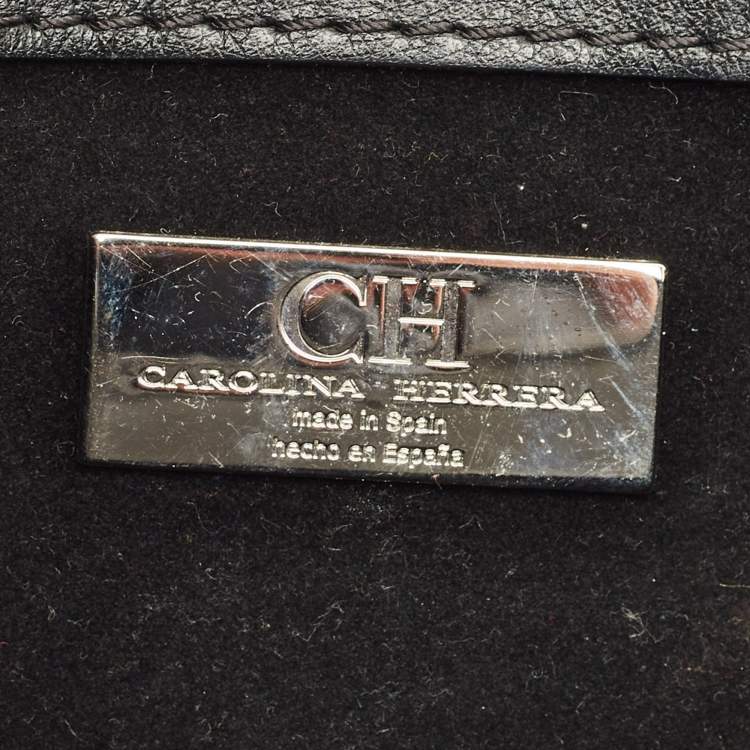 Pre Owned CH Carolina Herrera Tricolor Python Flap Crossbody Bag