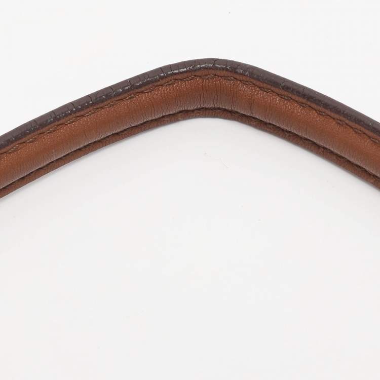 Pre Owned CH Carolina Herrera New Baltazar Brown Leather Shoulder Bag