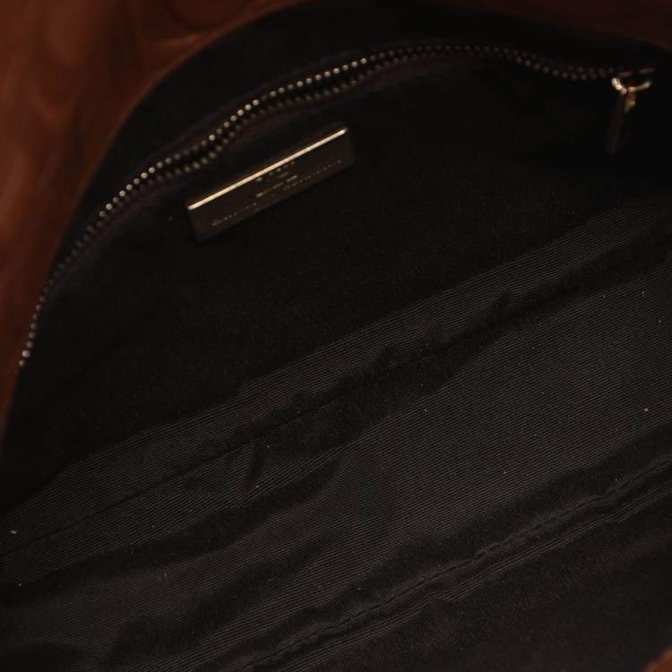 Pre Owned CH Carolina Herrera New Baltazar Brown Leather Shoulder Bag