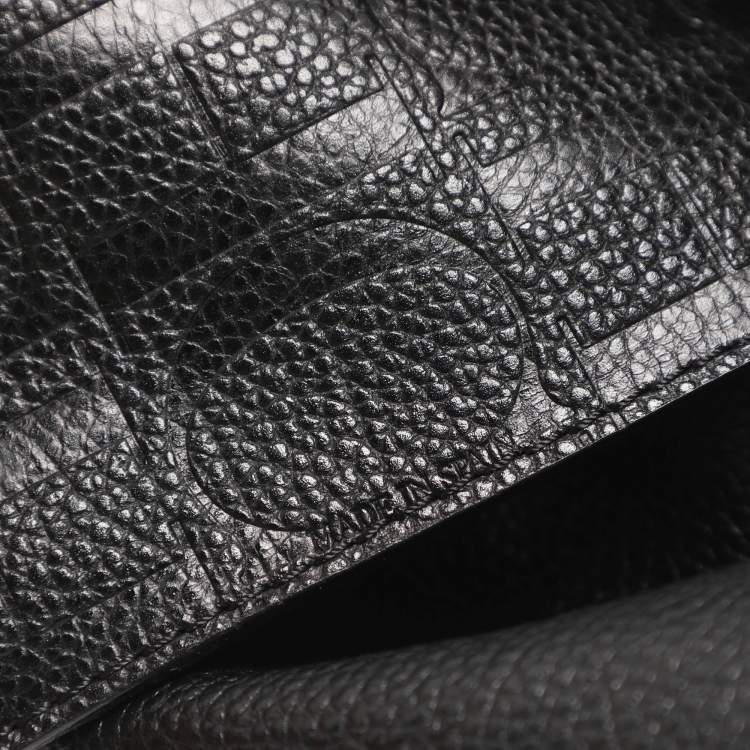 Pre Owned CH Carolina Herrera Adagio Tempo Collection Black Leather Tote