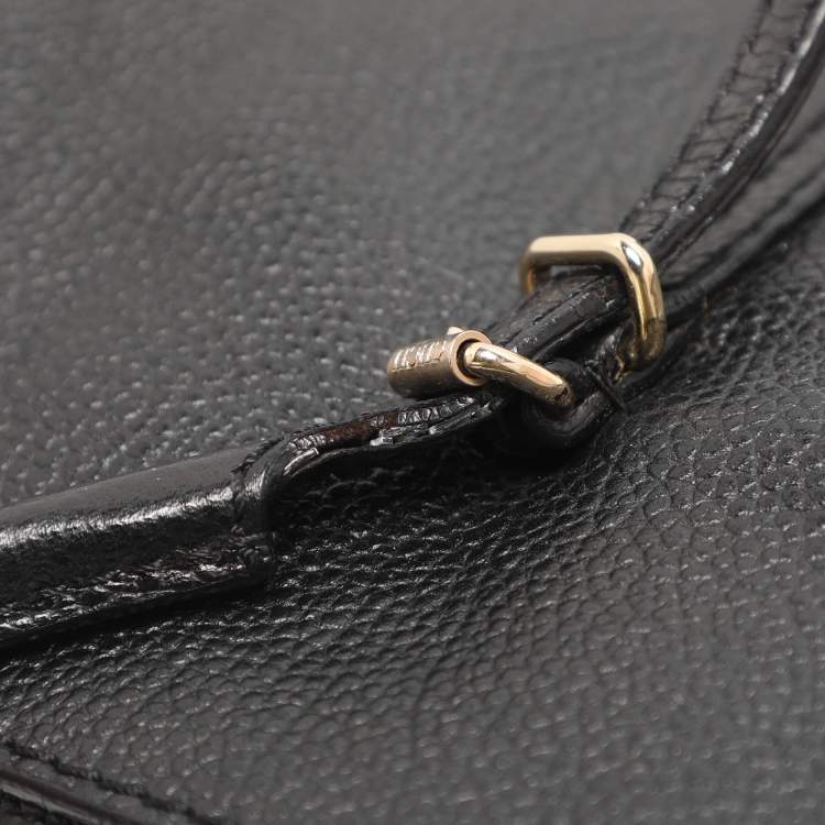 Pre Owned CH Carolina Herrera Adagio Tempo Collection Black Leather Tote