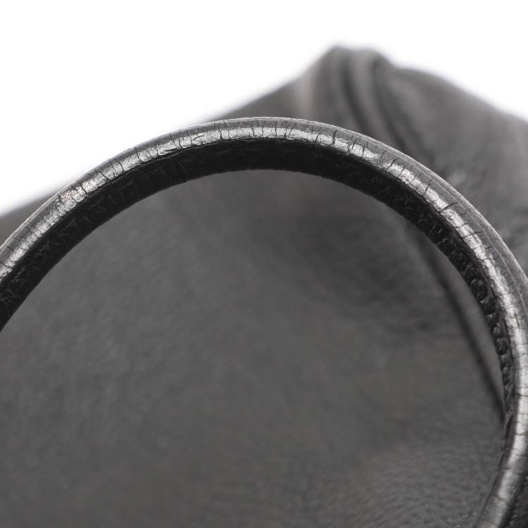 Pre Owned CH Carolina Herrera Adagio Tempo Collection Black Leather Tote