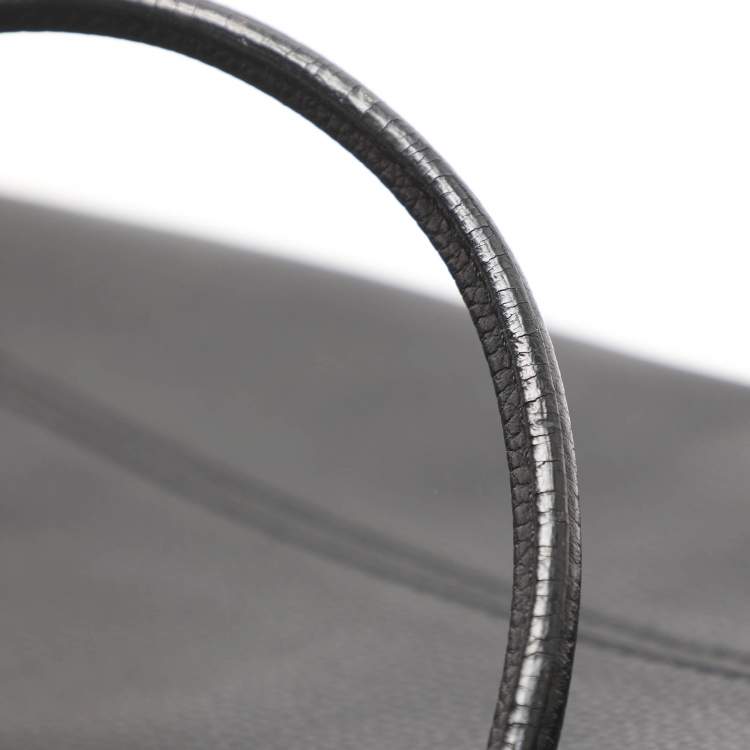 Pre Owned CH Carolina Herrera Adagio Tempo Collection Black Leather Tote