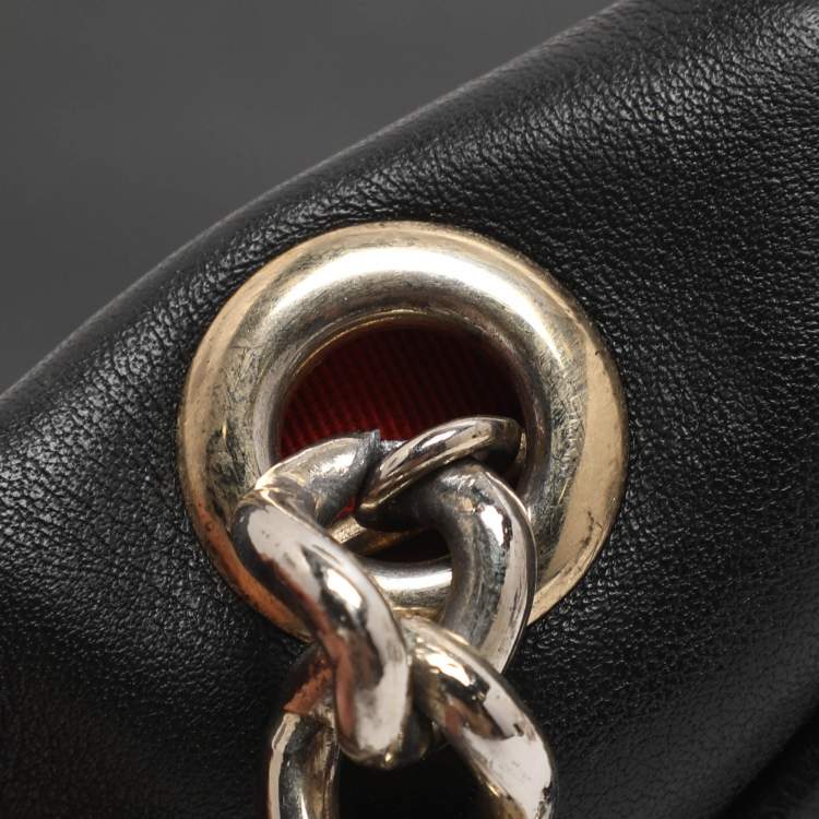 Pre Owned CH Carolina Herrera Black Leather Hobo