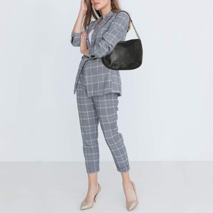 Pre Owned CH Carolina Herrera Black Leather Hobo