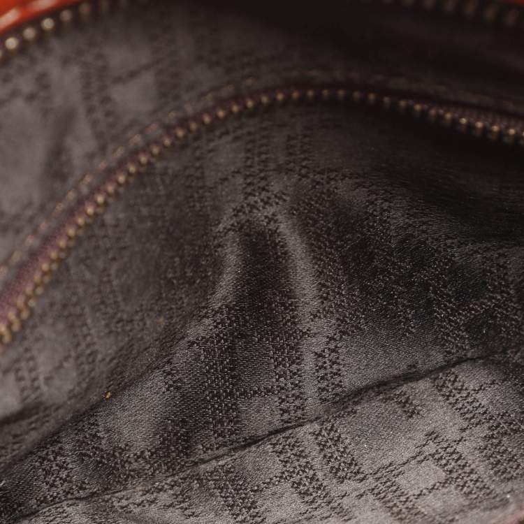 Pre Owned CH Carolina Herrera Orange Leather Satchel