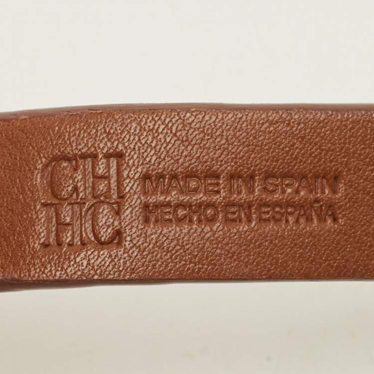 Pre Owned CH Carolina Herrera Andy Medium Monogram Coated Canvas Boston Bag