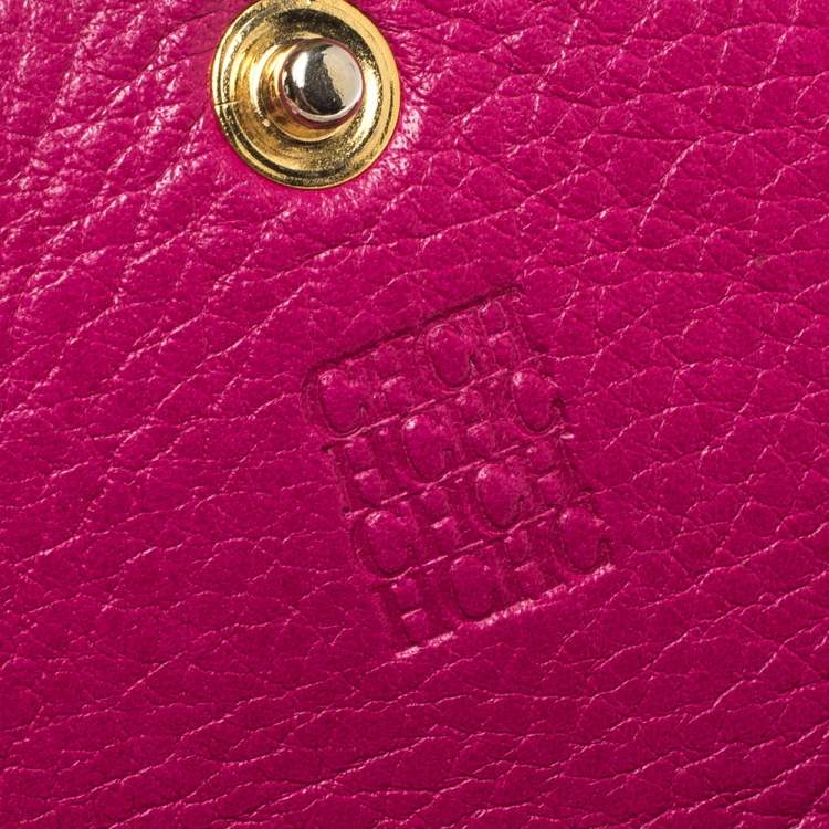 Pre Owned Carolina Herrera Beige Monogram Canvas Continental Wallet