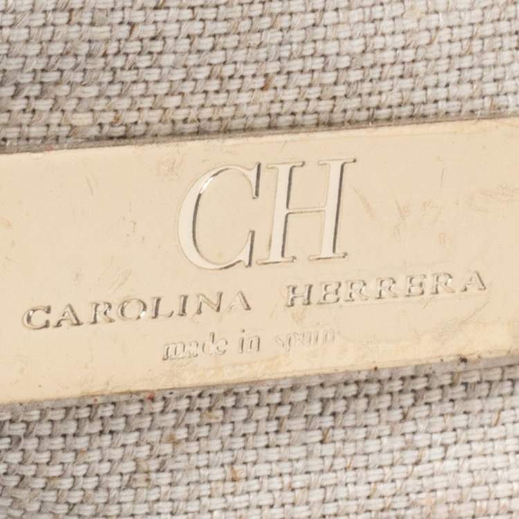 Pre Owned Carolina Herrera Red Leather Envelope Clutch