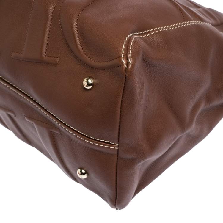 Pre Owned Carolina Herrera Tan Leather Hobo