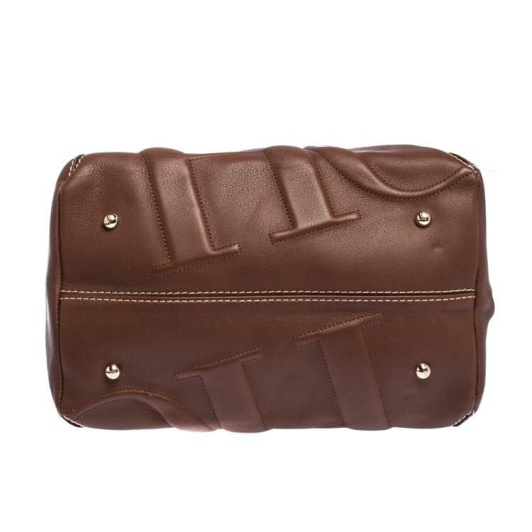 Pre Owned Carolina Herrera Tan Leather Hobo