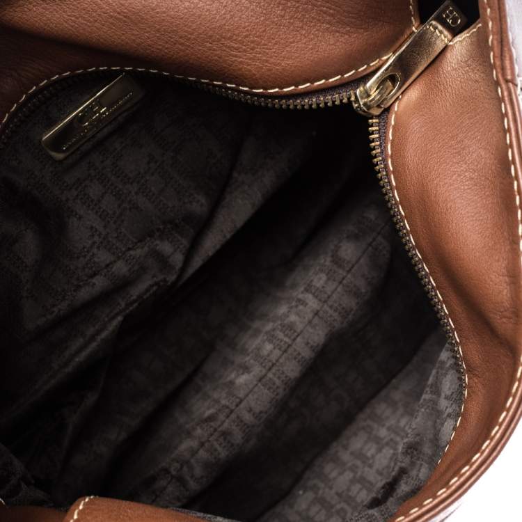 Pre Owned Carolina Herrera Tan Leather Hobo