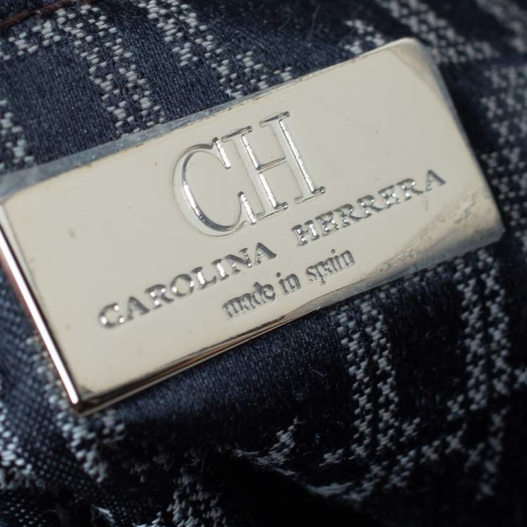 Pre Owned Carolina Herrera Red Leather Flap Satchel