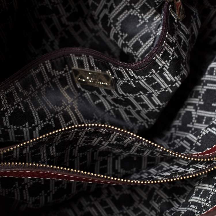 Pre Owned Carolina Herrera Red Leather Flap Satchel