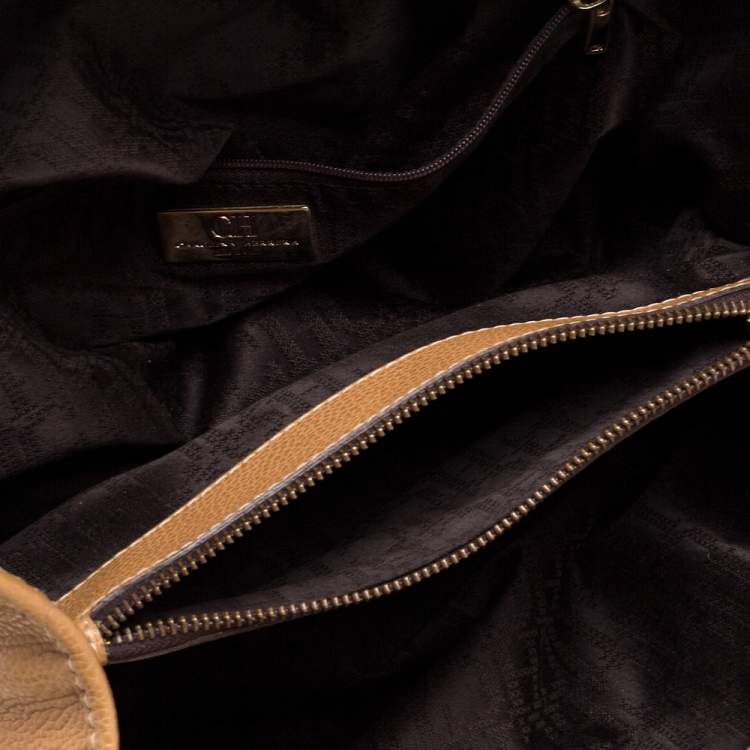 Pre Owned Carolina Herrera Beige Leather Matteo Tote