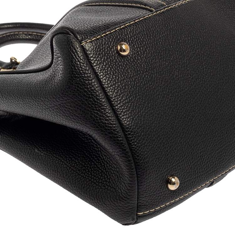 Pre Owned CH Carolina Herrera Black Leather Matteo Tote