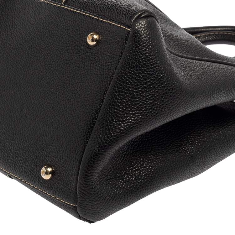 Pre Owned CH Carolina Herrera Black Leather Matteo Tote