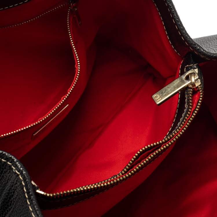 Pre Owned CH Carolina Herrera Black Leather Matteo Tote