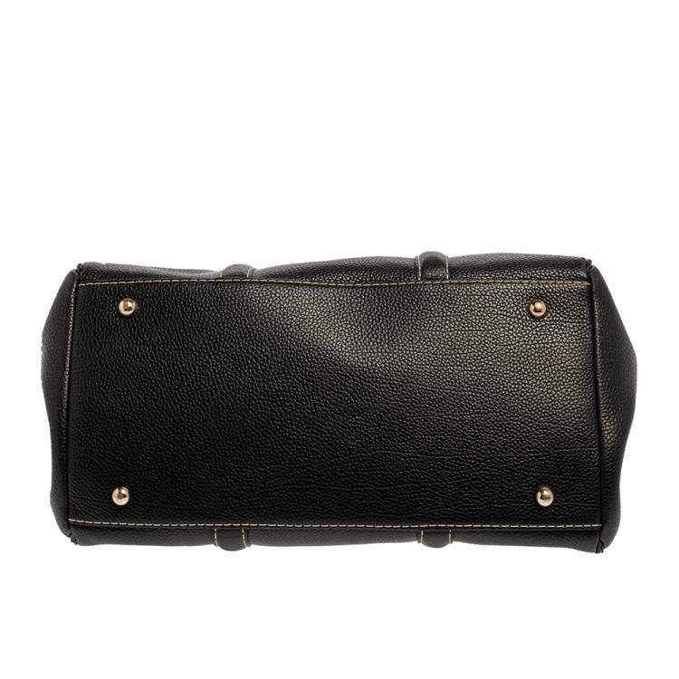 Pre Owned CH Carolina Herrera Black Leather Matteo Tote
