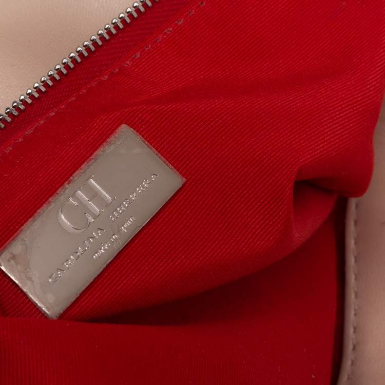 مملوكة مسبقًا Carolina Herrera Beige Quilted Leather Shoulder Bag