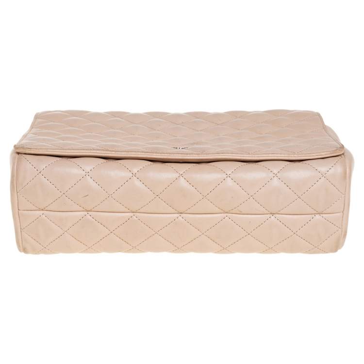 مملوكة مسبقًا Carolina Herrera Beige Quilted Leather Shoulder Bag