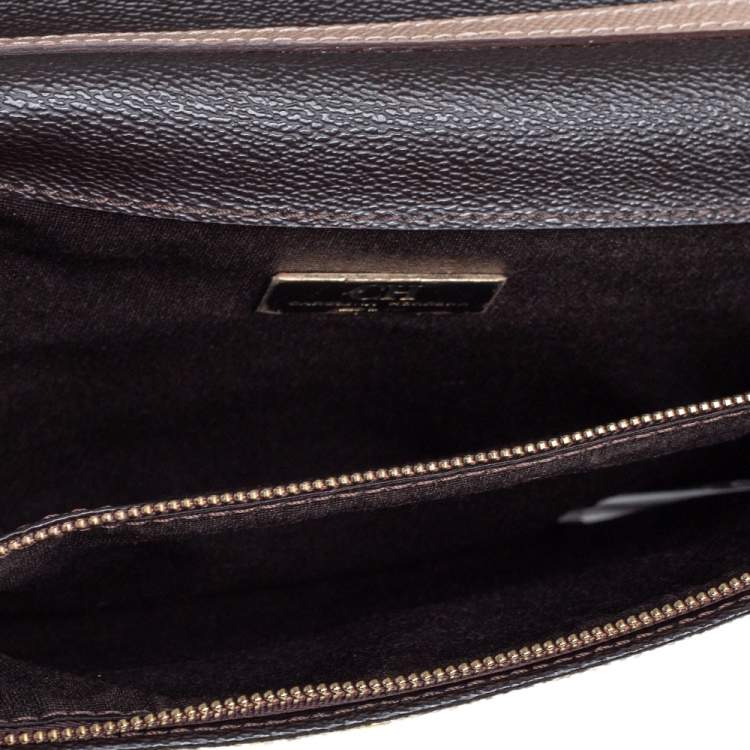 Pre Owned Carolina Herrera Monogram Coated Canvas Envelope Crossbody Bag