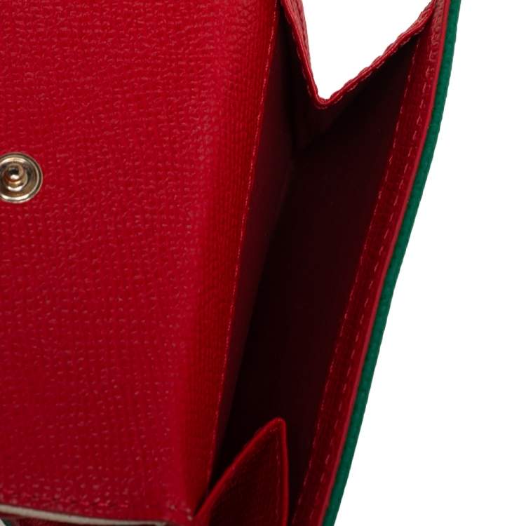 Carolina Herrera Multicolor Monogram Leather Compact Wallet CH Carolina ...