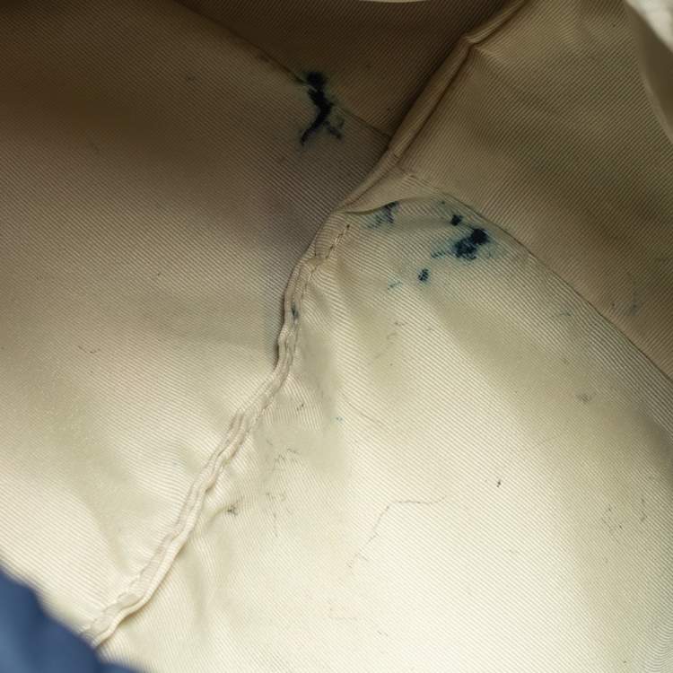 Pre Owned CH Carolina Herrera Blue Monogram Fabric Satchel