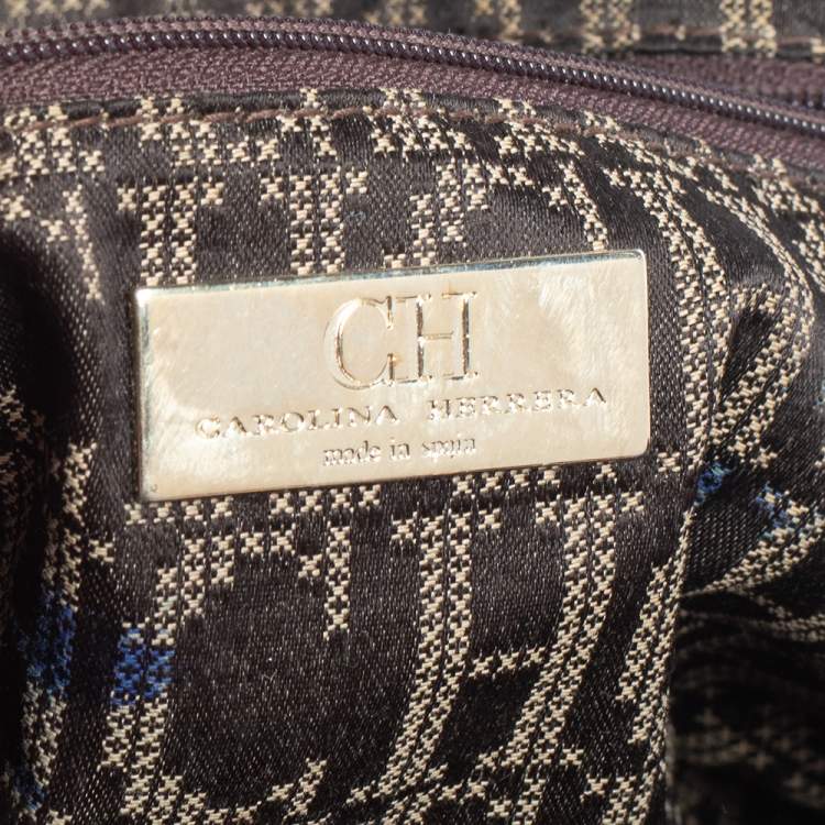 Pre Owned CH Carolina Herrera Red Leather Andy Satchel