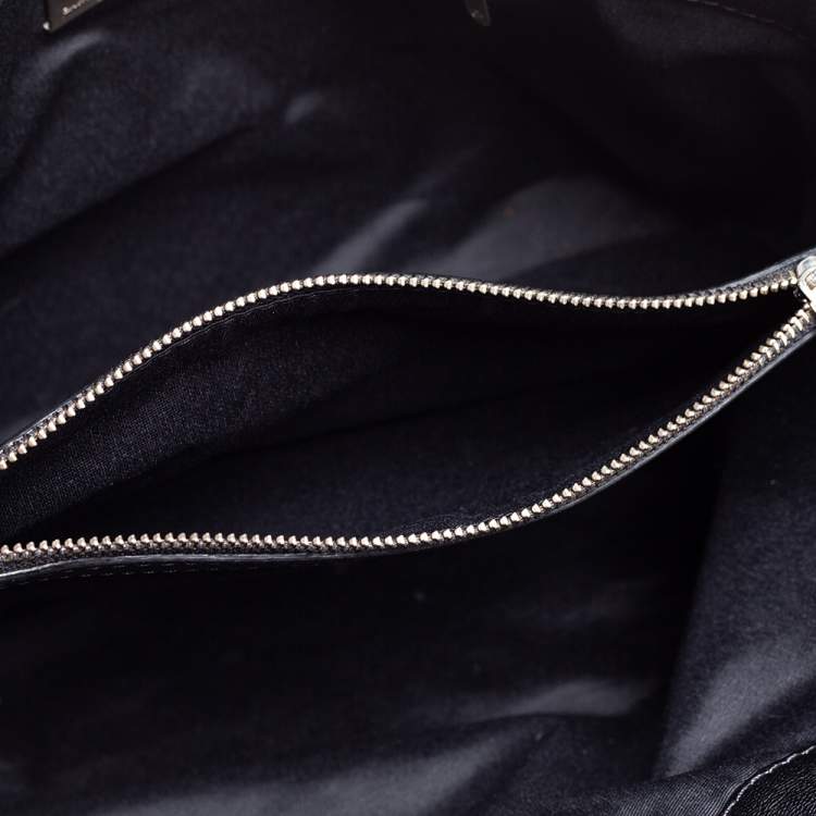 Pre Owned Carolina Herrera Black Quilted Leather Shopper Tote