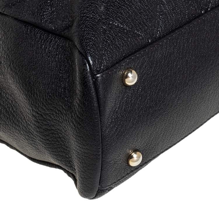 Pre Owned Carolina Herrera Black Quilted Leather Shopper Tote