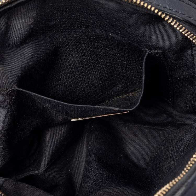 Pre Owned CH Carolina Herrera Black Leather Shoulder Bag