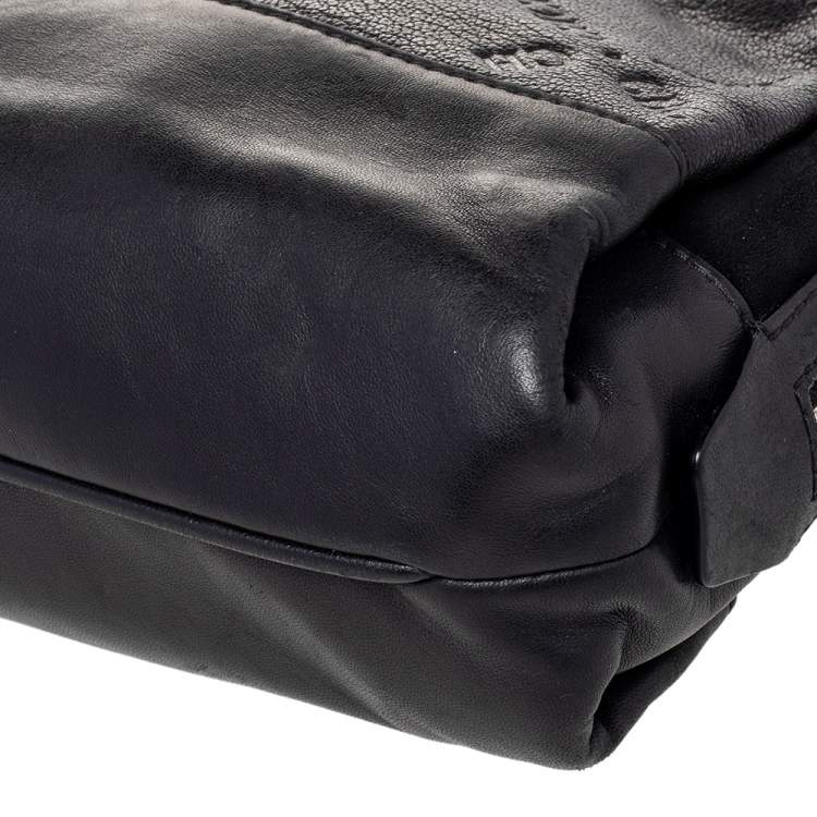 Pre Owned CH Carolina Herrera Black Leather Shoulder Bag