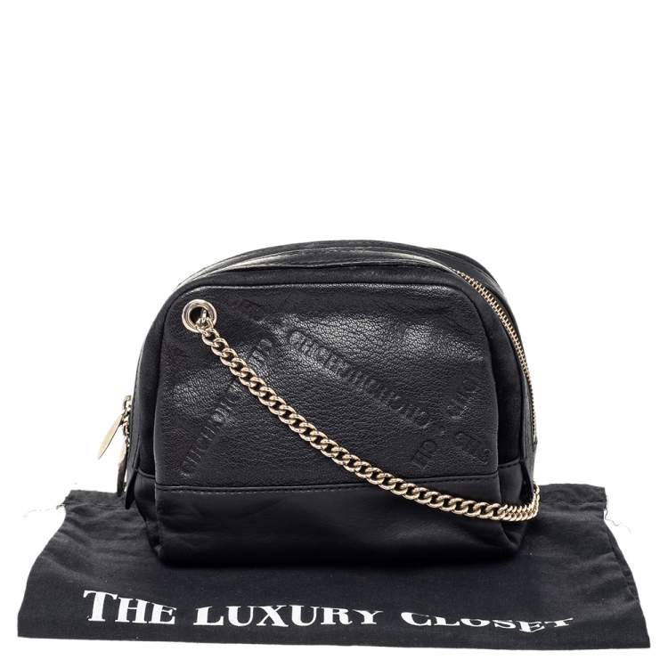 Pre Owned CH Carolina Herrera Black Leather Shoulder Bag