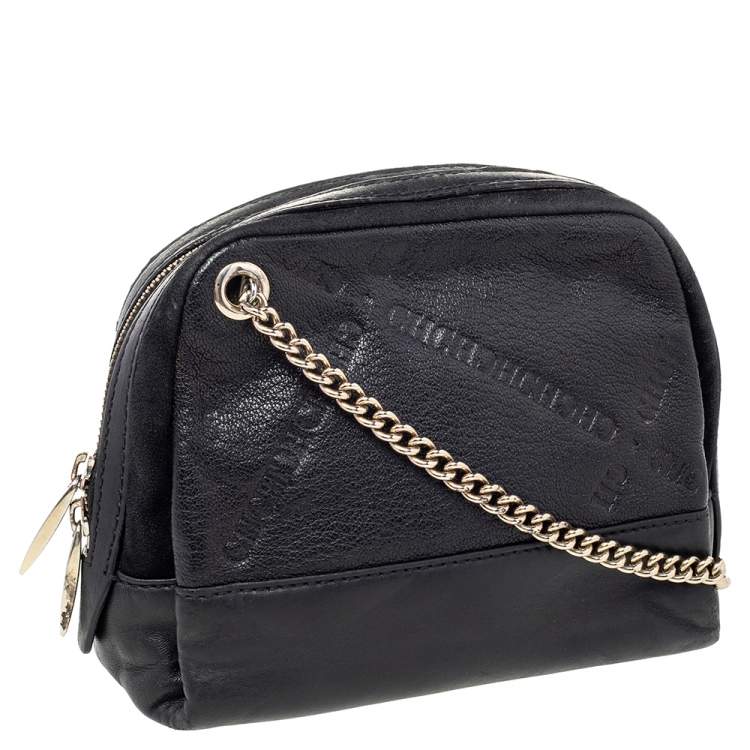 Pre Owned CH Carolina Herrera Black Leather Shoulder Bag
