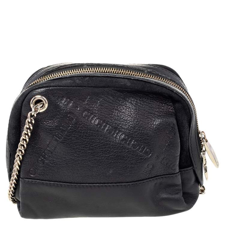 Pre Owned CH Carolina Herrera Black Leather Shoulder Bag